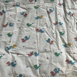 Vtg DUCKS Hospital Baby Larger Size Receiving Swaddling Blanket 34 X 33 Medline